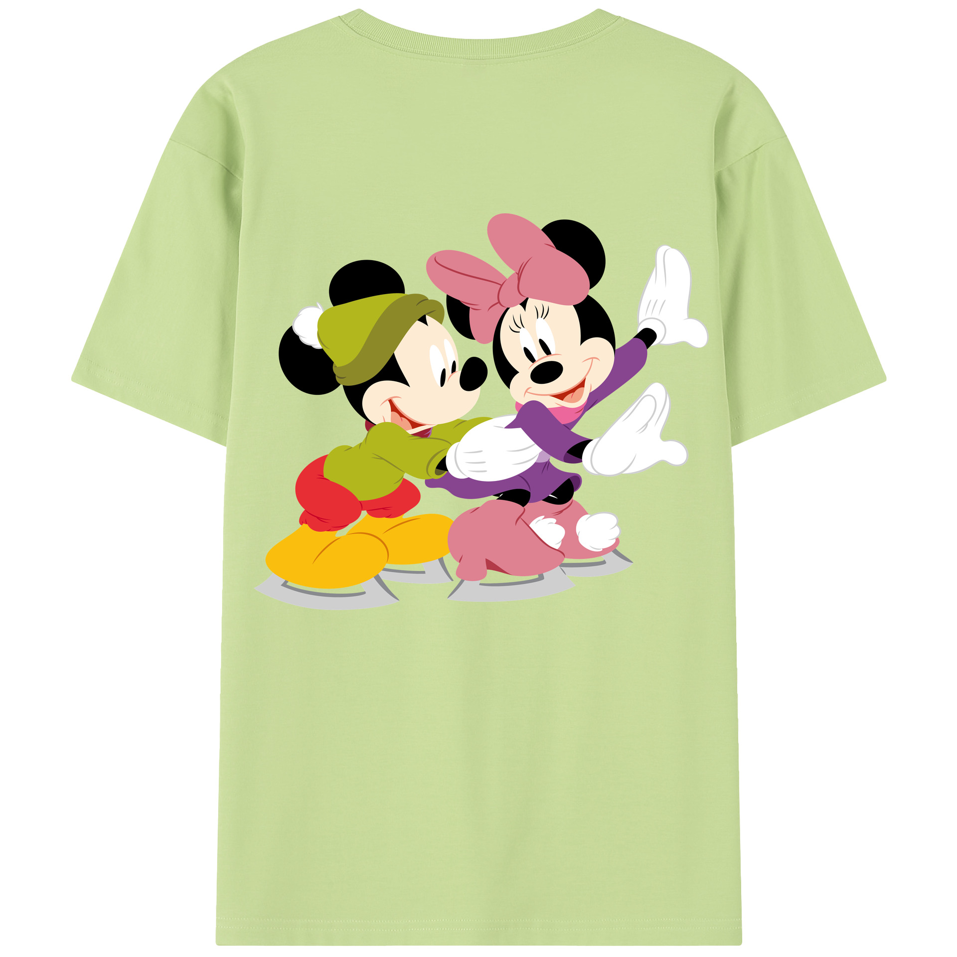 （画像用） ミッキーマウス Mickey Mouse 綿100％半袖Tシャツ（背面プリント）